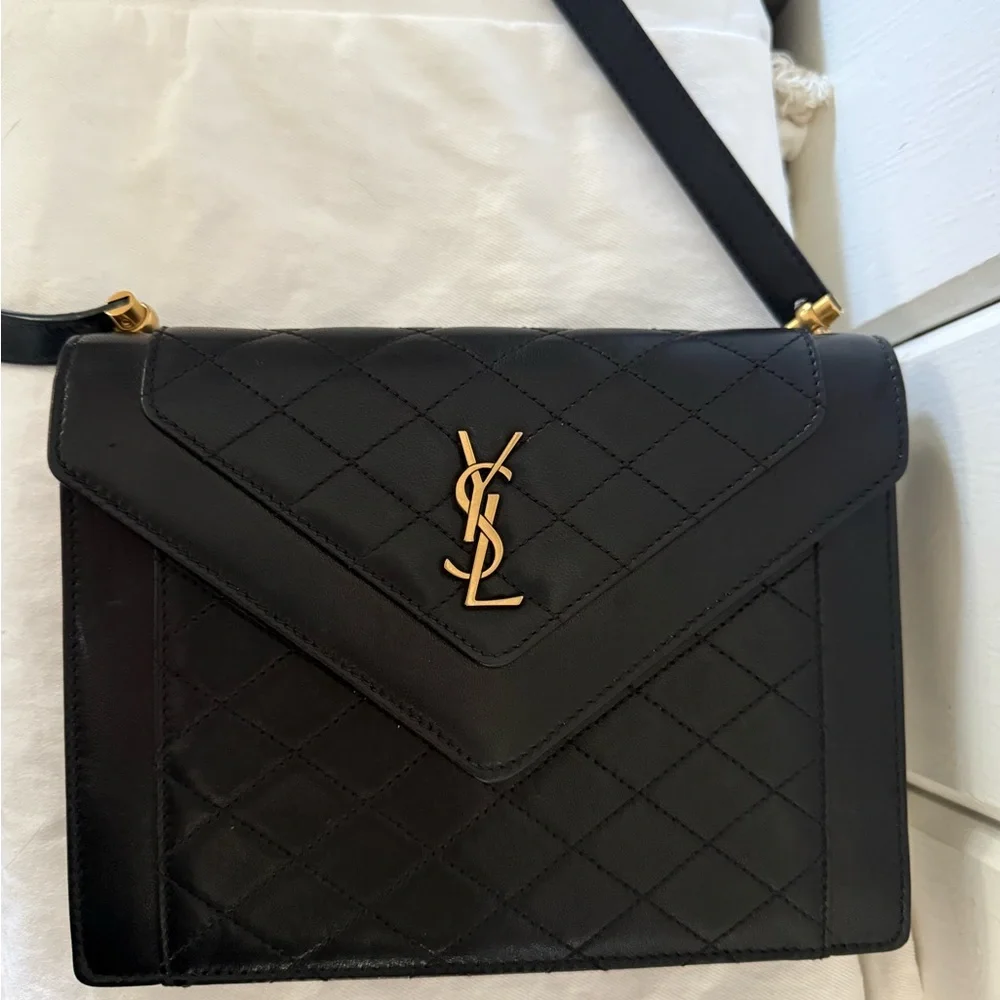 Saint Laurent Gaby Black Quilted Leather Shoulder Bag - Picture 15 of 16